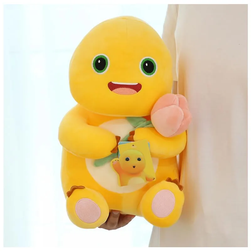 35Cm Comfortable Dragon Doll Plush Toy With Rose