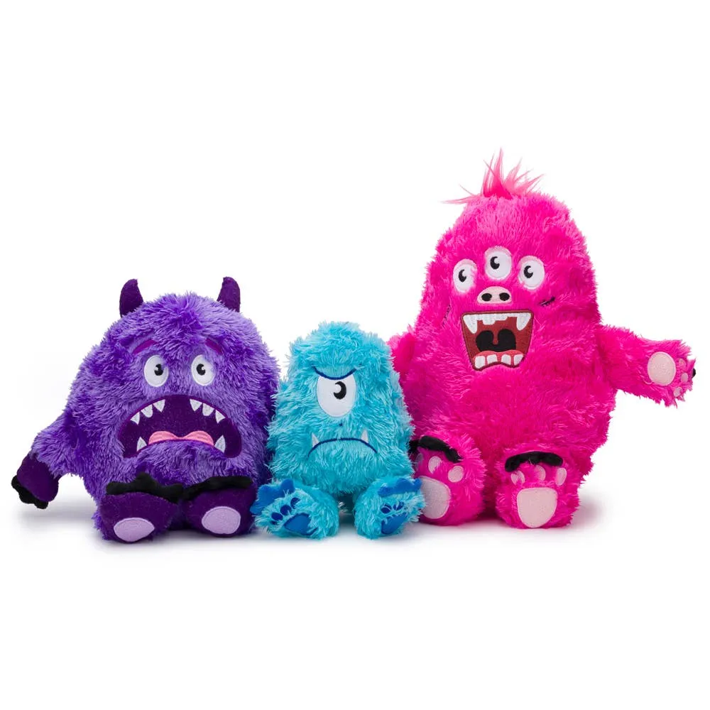 Fabdog | Fluffy Medium Purple Monster - Plush Dog Toy