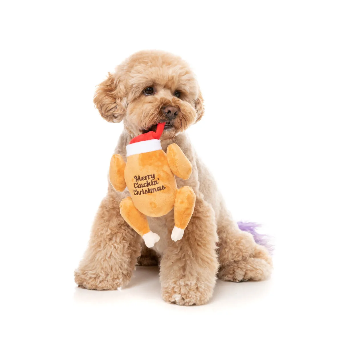 FuzzYard Dog Toy Merry Cluckin Christmas Plush Small