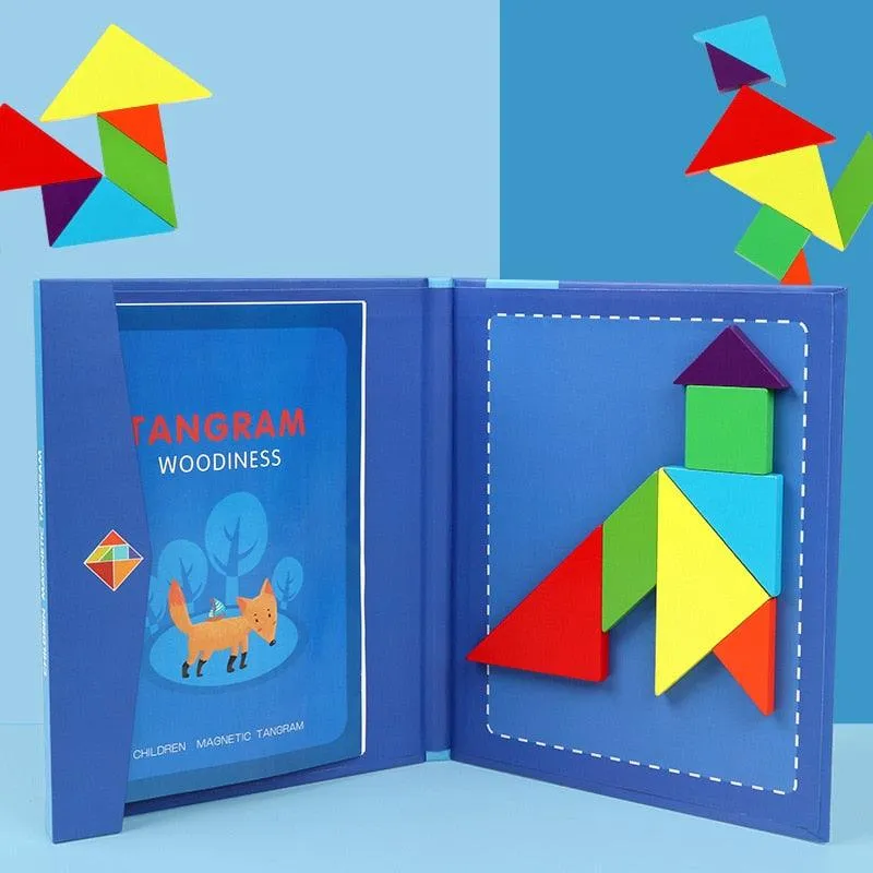 Magnetic 3D Puzzle Geometric Shapes Wooden Toys