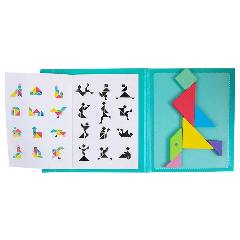 Magnetic 3D Puzzle Geometric Shapes Wooden Toys
