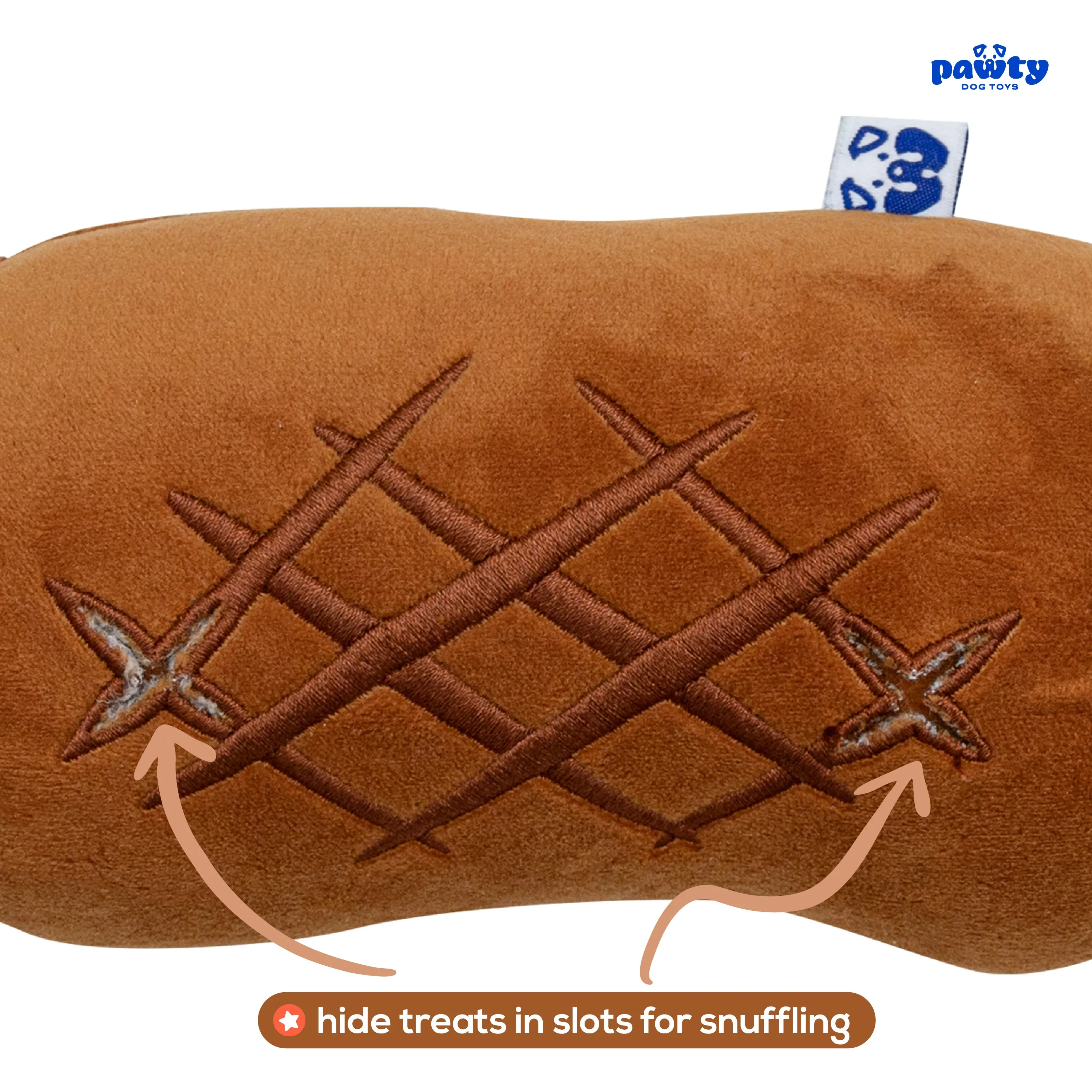 MEAT STICK PLUSH DOG TOY