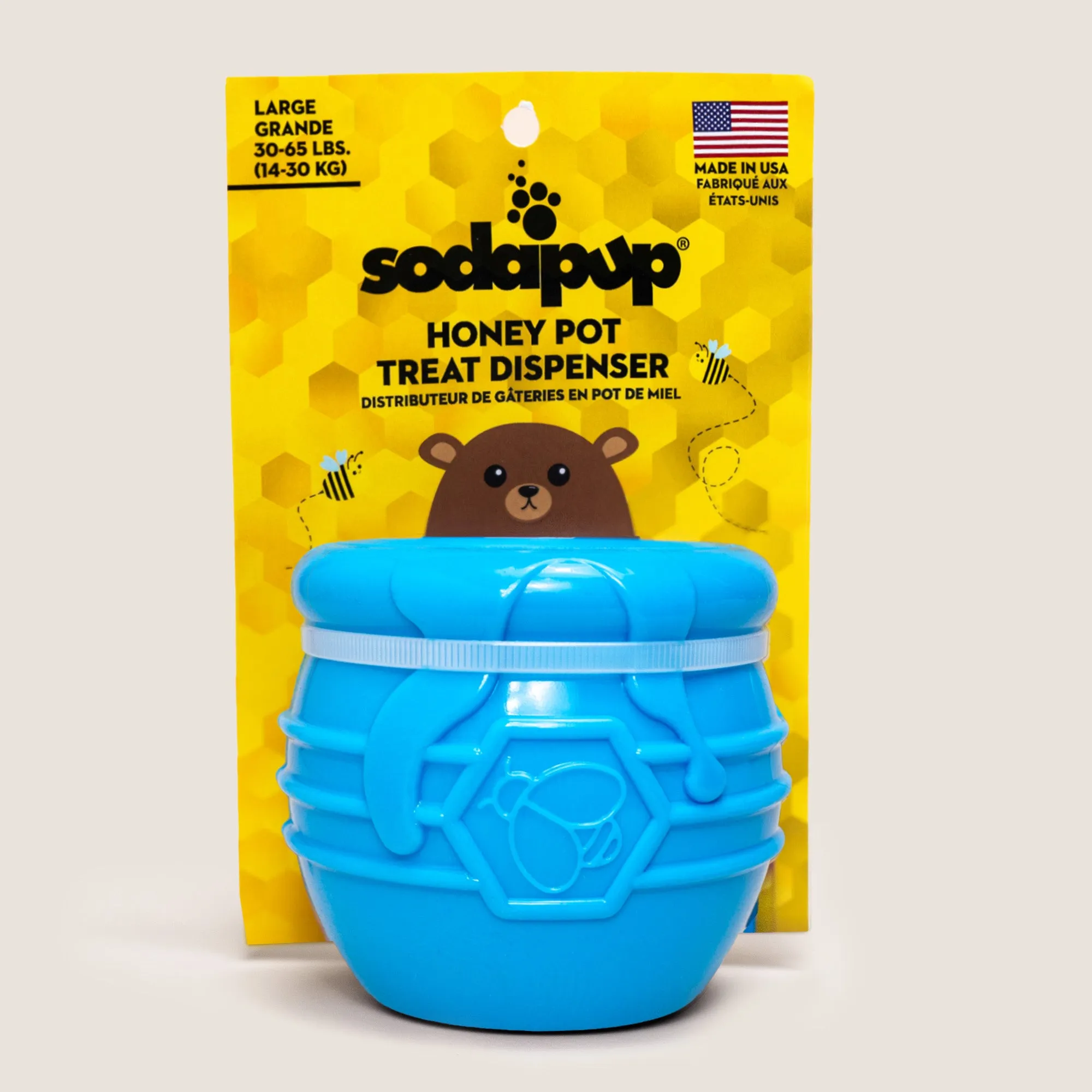 NEW! Honey Pot 2.0 Large Durable Rubber Treat Dispenser & Enrichment Toy for Dogs
