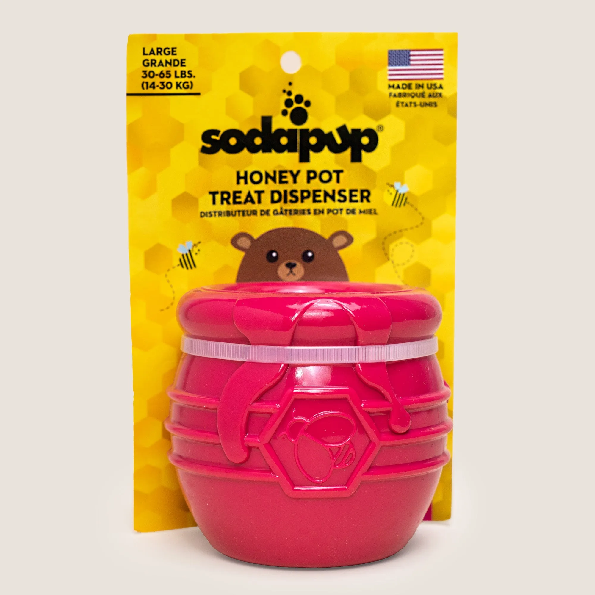NEW! Honey Pot 2.0 Large Durable Rubber Treat Dispenser & Enrichment Toy for Dogs