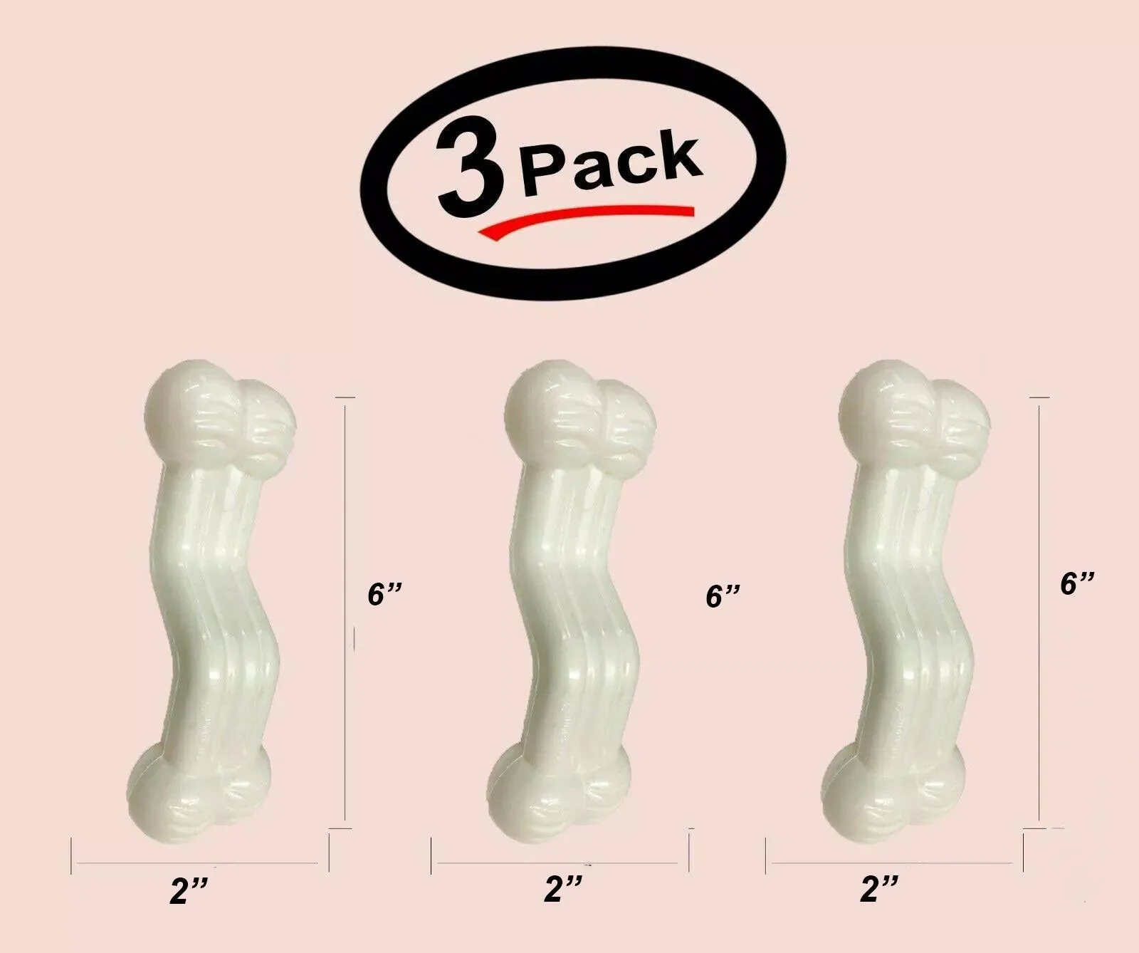 Nylabone Power Chew Flavored Durable Chew Toy for Dogs Chicken Flavor (3 Pack)