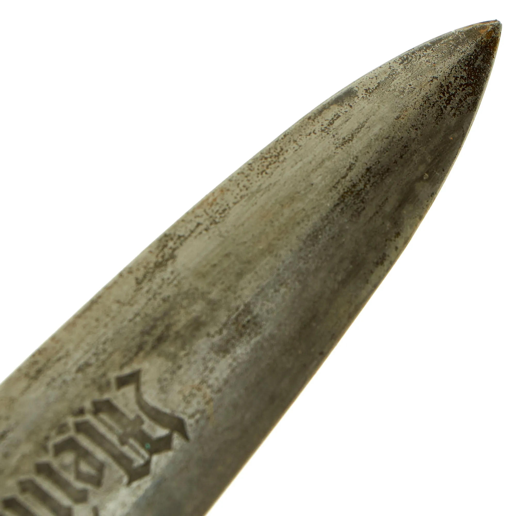 Original German WWII Early Partial Ground Röhm Signature Identified Numbered M33 SS Dagger by Eickhorn with Scabbard & Rare Vertical Belt Hanger