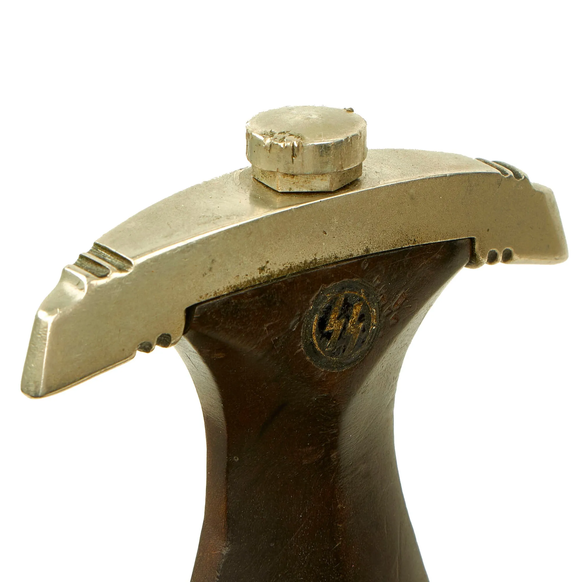 Original German WWII Early Partial Ground Röhm Signature Identified Numbered M33 SS Dagger by Eickhorn with Scabbard & Rare Vertical Belt Hanger