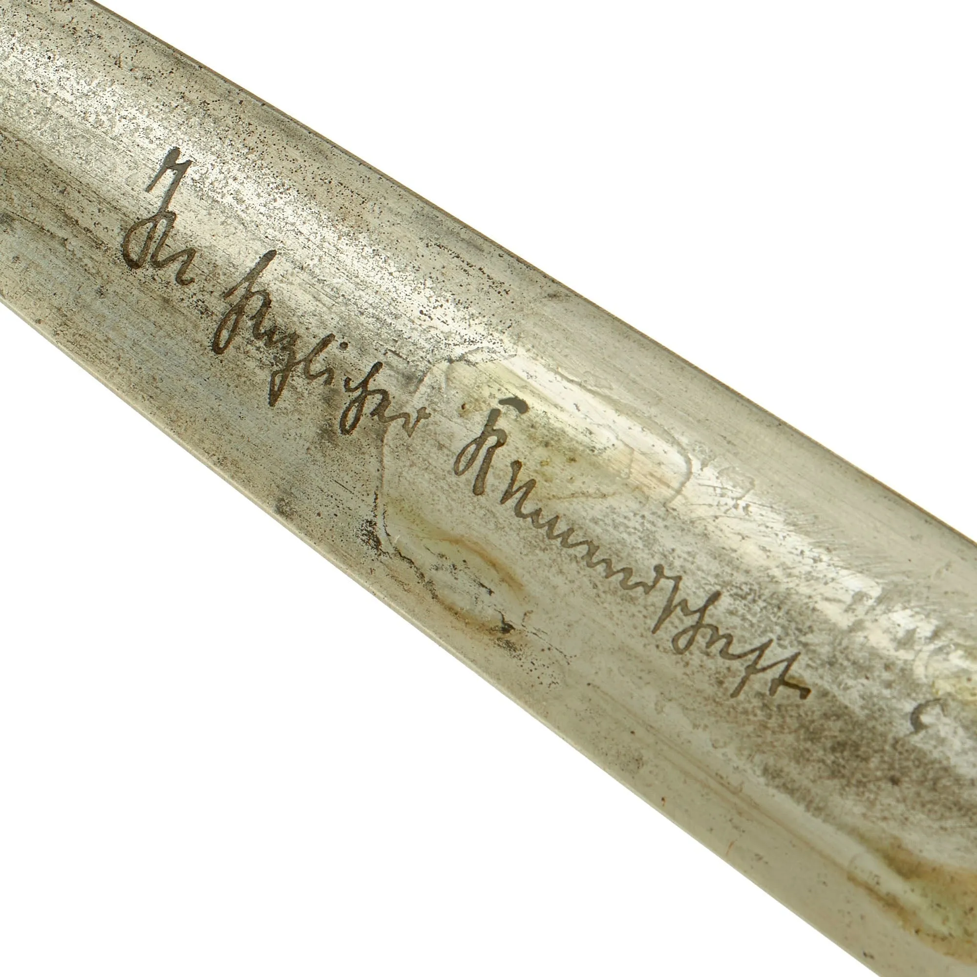 Original German WWII Early Partial Ground Röhm Signature Identified Numbered M33 SS Dagger by Eickhorn with Scabbard & Rare Vertical Belt Hanger