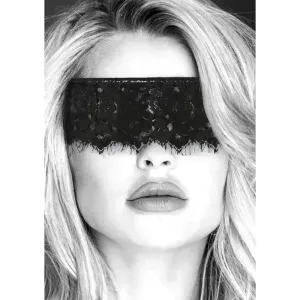 OUCH!  & White Lace Mask With Elastic Straps -  Eye Restraint