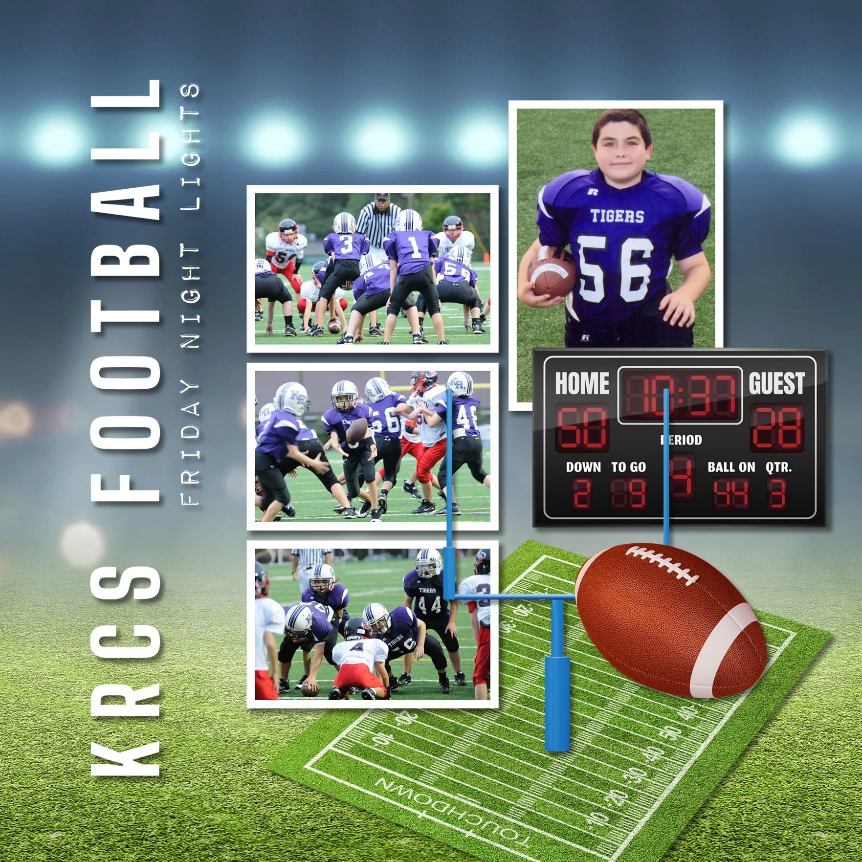 Physical Education Class Digital Scrapbook Kit