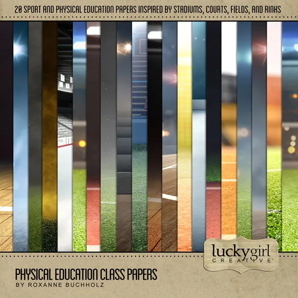 Physical Education Class Digital Scrapbook Kit