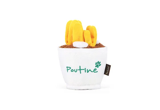 P.L.A.Y. Montreal Munchies Squeaky Plush Dog toys, Pooch-tine