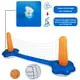 Pool Float Set Volleyball Net & Basketball Hoops; Balls Included for Kids and Adults Swimming Game Toy, Floating, Summer Floaties, Volleyball Court