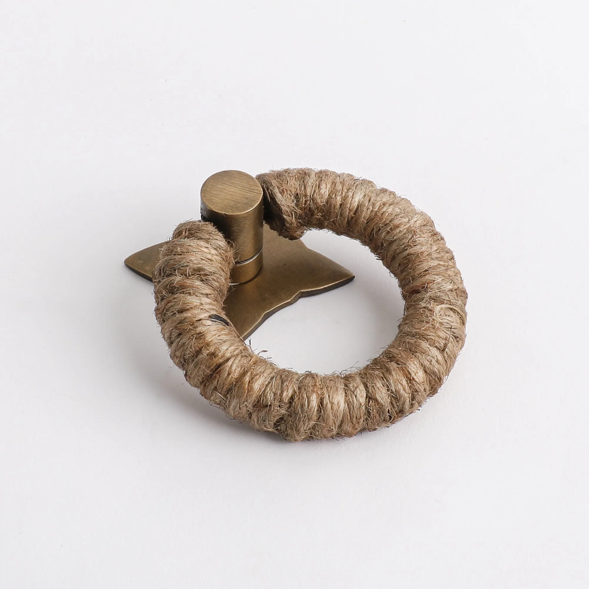 Rope Pull - Jute with Acid Washed Brass