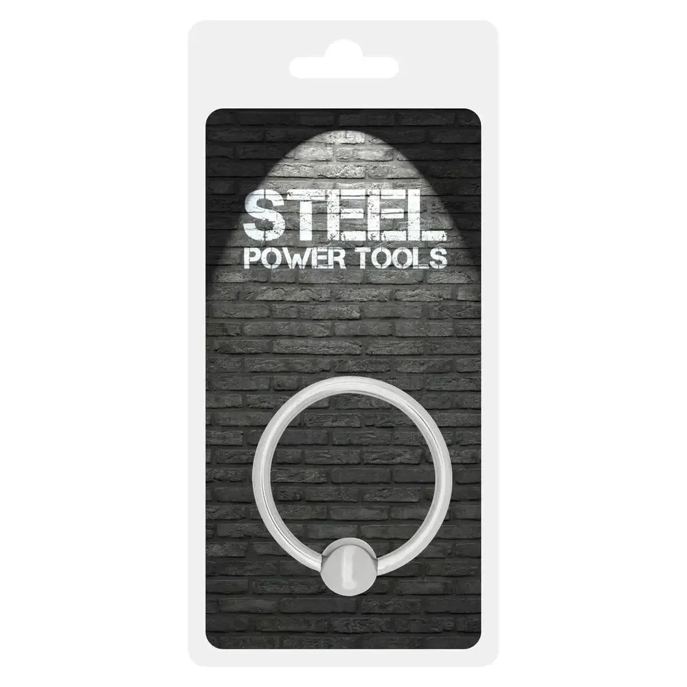Steel Power Tools Stainless-steel Silver Penis Ring 30mm