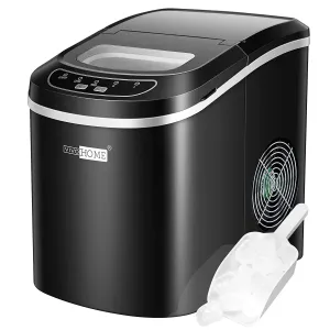 VIVOHOME Portable Compact Electric Ice Maker Machine,Countertop Ice Maker 26Lbs/Day,Self-Cleaning Portable Ice Maker Machine,Black